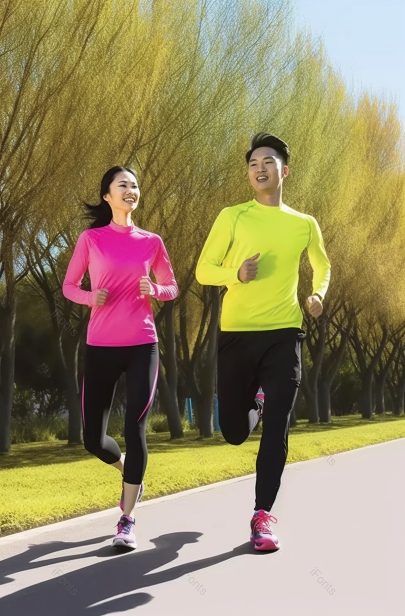 户外青年情侣户外跑步摄影图,高清,摄影图,摄影图片,图片大全,摄影图免费下载